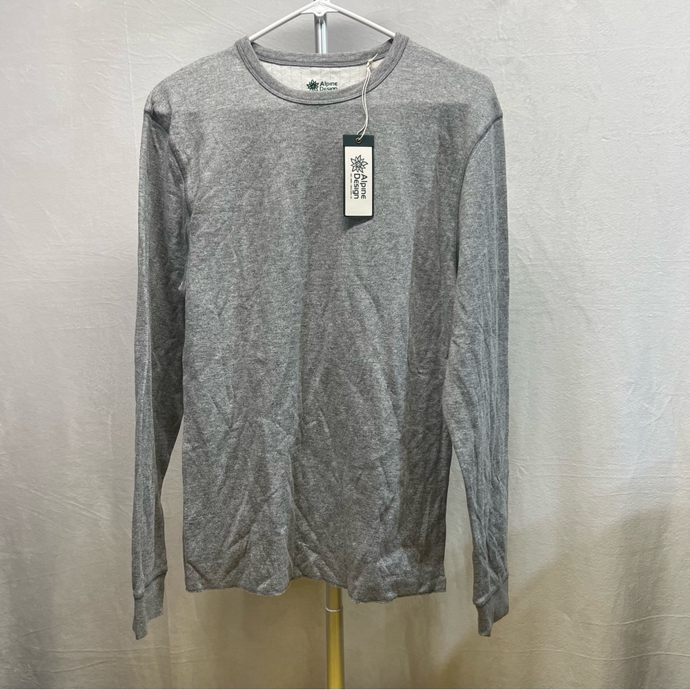 Alpine‎ Design Men’s Heather Gray Long Sleeve Tee small